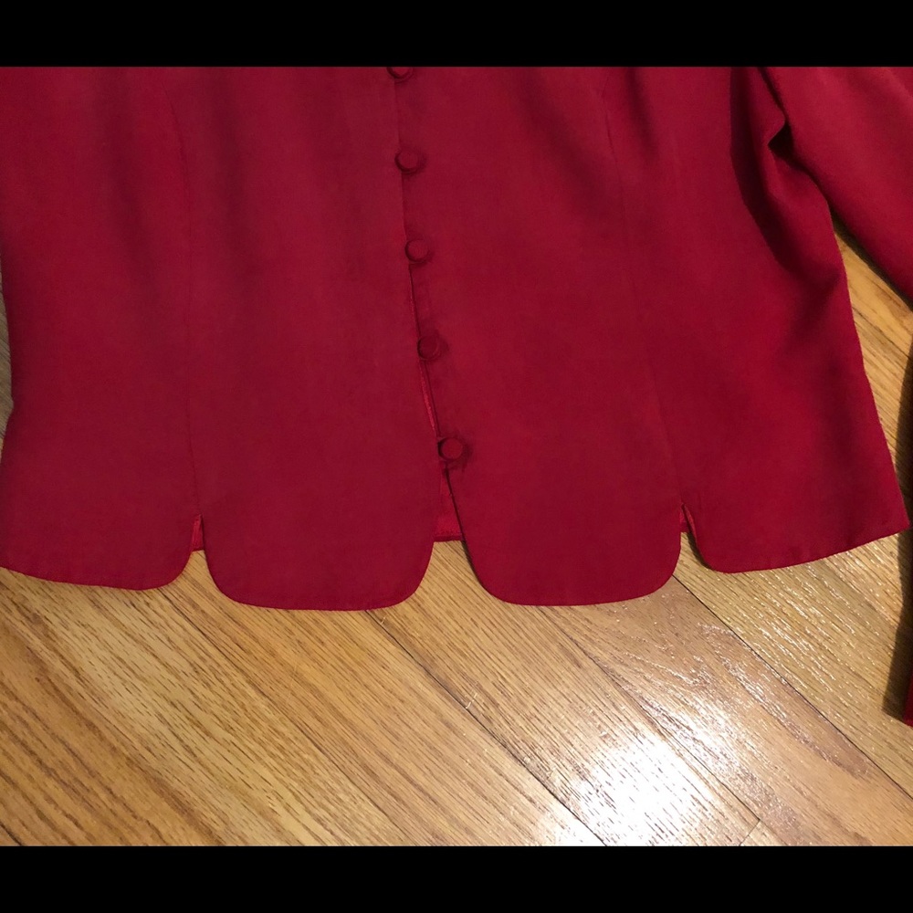 Red Professional Blouse - Picture 3 of 5
